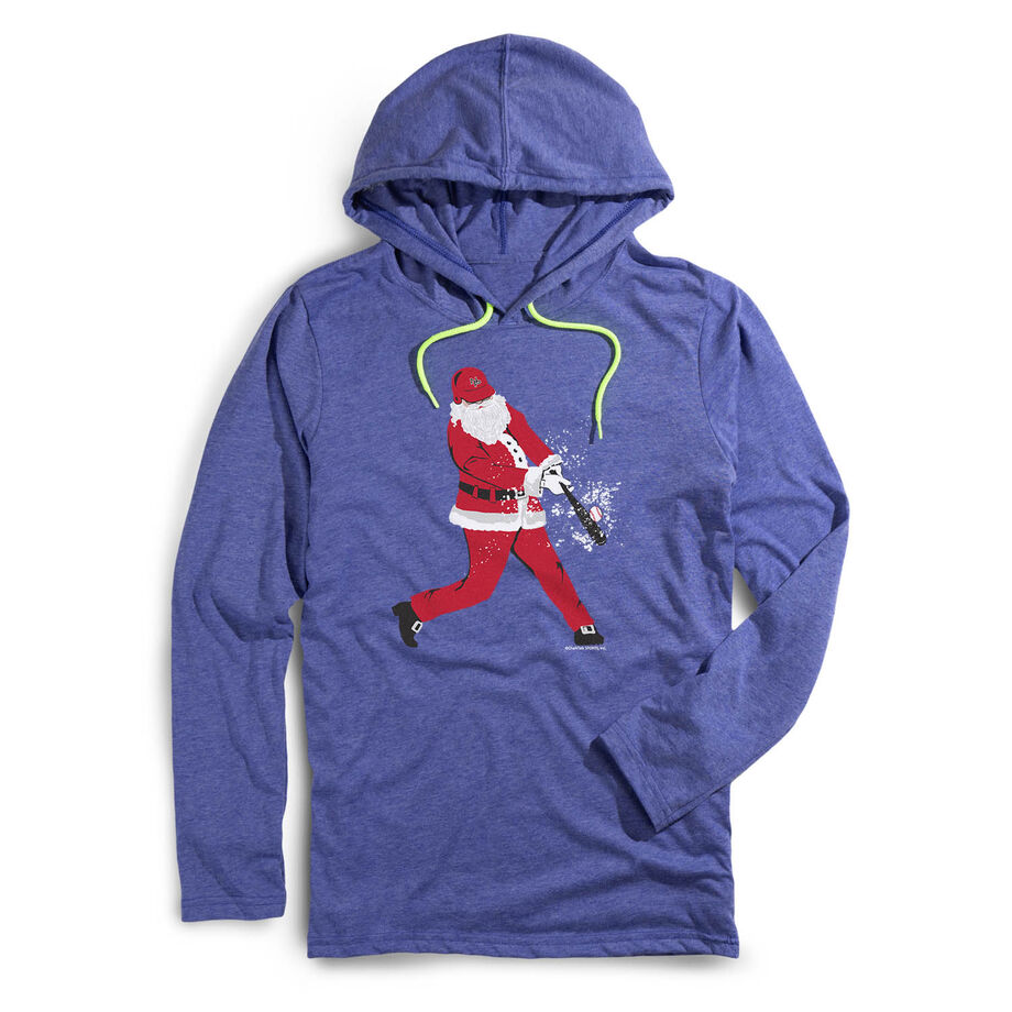 Men's Baseball Lightweight Hoodie - Baseball Santa