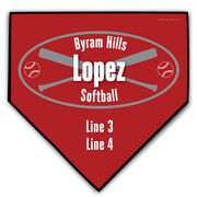 Softball Personalized Team Home Plate Plaque