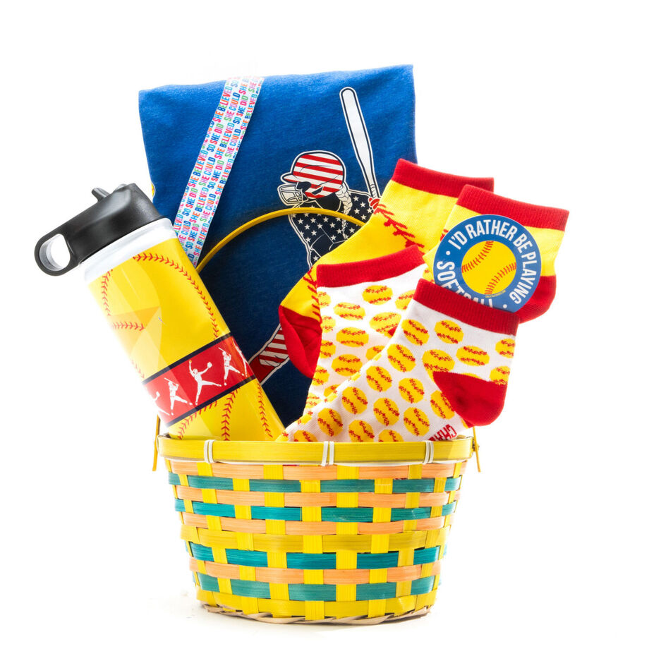 Softball Easter Basket - Home Run Softball