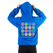 Volleyball Hooded Sweatshirt - Volleyball Makes Me Happy (Back Design)