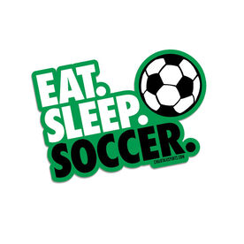 Soccer Stickers - Eat Sleep Soccer (Set of 2)