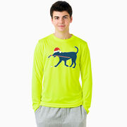 Hockey Long Sleeve Performance Tee - Christmas Dog