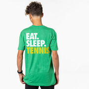 Tennis Short Sleeve T-Shirt - Eat. Sleep. Tennis. (Back Design)