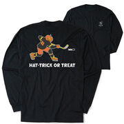 Hockey Tshirt Long Sleeve - Hat-Trick or Treat (Back Design)