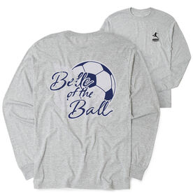 Soccer Tshirt Long Sleeve - Belle Of The Ball (Back Design)