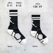 Hockey Woven Mid-Calf Socks - Player (Black/White)