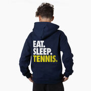 Tennis Hooded Sweatshirt - Eat. Sleep. Tennis. (Back Design)