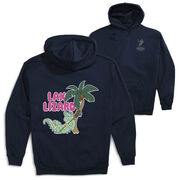 Guys Lacrosse Hooded Sweatshirt - Lax Lizard (Back Design)
