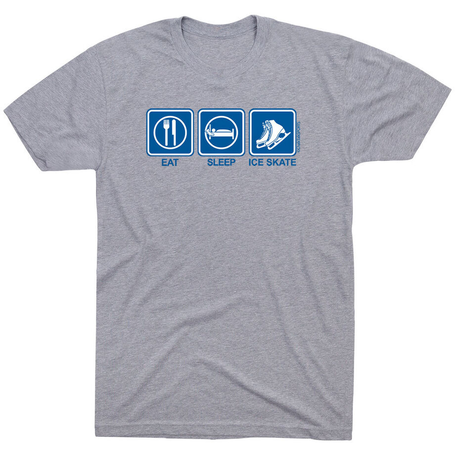 Figure Skating Tshirt Short Sleeve Eat Sleep Ice Skate