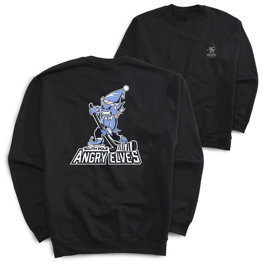 Hockey Crewneck Sweatshirt - South Pole Angry Elves (Back Design)