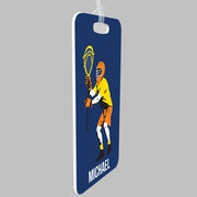 Guys Lacrosse Bag/Luggage Tag - Personalized Goalie