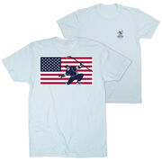 Hockey Short Sleeve T-Shirt - Patriotic Hockey (Back Design)