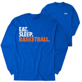 Basketball Tshirt Long Sleeve - Eat. Sleep. Basketball (Back Design)