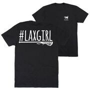 Girls Lacrosse Short Sleeve T-Shirt - #LAXGIRL (Back Design)