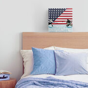 Hockey Canvas Wall Art - Patriotic Hockey