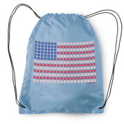 Baseball Drawstring Backpack Patriotic Baseball