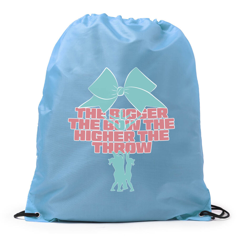 Cheerleading Drawstring Backpack - The Bigger the Bow