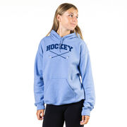 Hockey Hooded Sweatshirt - Hockey Crossed Sticks Logo