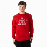 Guys Lacrosse Tshirt Long Sleeve - Bad To The Bone