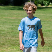 Guys Lacrosse Short Sleeve Performance Tee - Max The Lax Dog