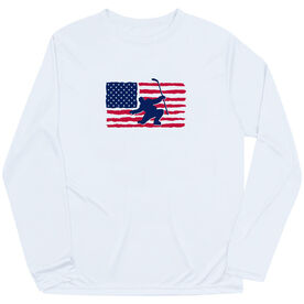 Hockey Long Sleeve Performance Tee - Hockey Land That We Love