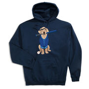 Baseball Hooded Sweatshirt - Dinger the Baseball Dog