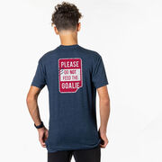 Hockey Short Sleeve T-Shirt - Don't Feed The Goalie (Back Design)