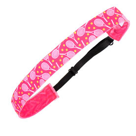 Tennis Juliband Non-Slip Headband - Tossed Racquet Pink