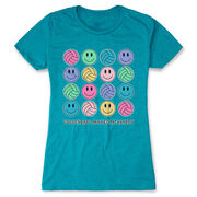 Volleyball Women's Everyday Tee - Volleyball Makes Me Happy