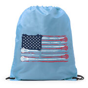 Guys Lacrosse Drawstring Backpack - American Flag