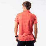 Baseball Short Sleeve Polo Shirt - Red Pinstripes