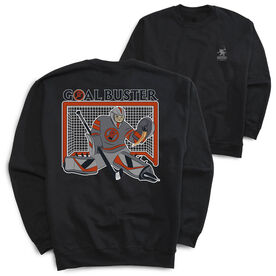 Hockey Crewneck Sweatshirt - Goal Buster (Back Design)
