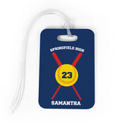 Softball Bag/Luggage Tag - Personalized Team Crossed Bats