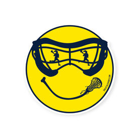 Girls Lacrosse Sticker - Lacrosse Smiley