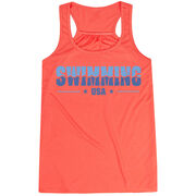 Swimming Flowy Racerback Tank Top - Swimming USA