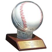 Baseball Crossed Bats Laser Engraved Baseball