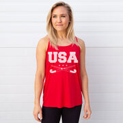 Field Hockey Flowy Racerback Tank Top - USA Field Hockey