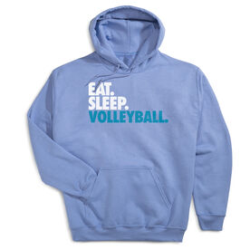 Volleyball Hooded Sweatshirt - Eat. Sleep. Volleyball. [Carolina/Youth Medium] - SS