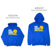 Softball Hooded Sweatshirt - Eat. Sleep. Softball.