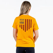 Softball Short Sleeve T-Shirt - No Place Like Home (Back Design)