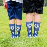 Soccer Woven Mid-Calf Socks - Patriotic
