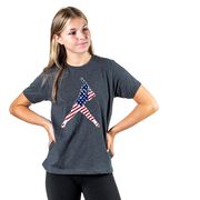 Softball T-Shirt Short Sleeve - Softball Stars and Stripes Player