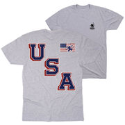 Hockey Short Sleeve T-Shirt - Hockey USA Gold (Back Design)