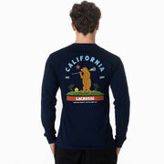 Guys Lacrosse Tshirt Long Sleeve - California Lacrosse (Back Design)