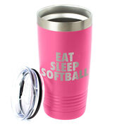 Softball 20 oz. Double Insulated Tumbler - Eat Sleep Softball