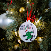 Hockey Round Ceramic Ornament - Dangle Snipe Celly Christmas!