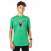 Guys Lacrosse Short Sleeve T-Shirt - Laxer the Lacrosse Dog