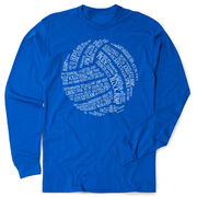 Volleyball Tshirt Long Sleeve - Volleyball Words