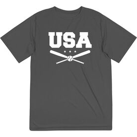 Baseball Short Sleeve Performance Tee - USA