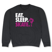 Figure Skating Crewneck Sweatshirt - Eat Sleep Skate (Bold Text)